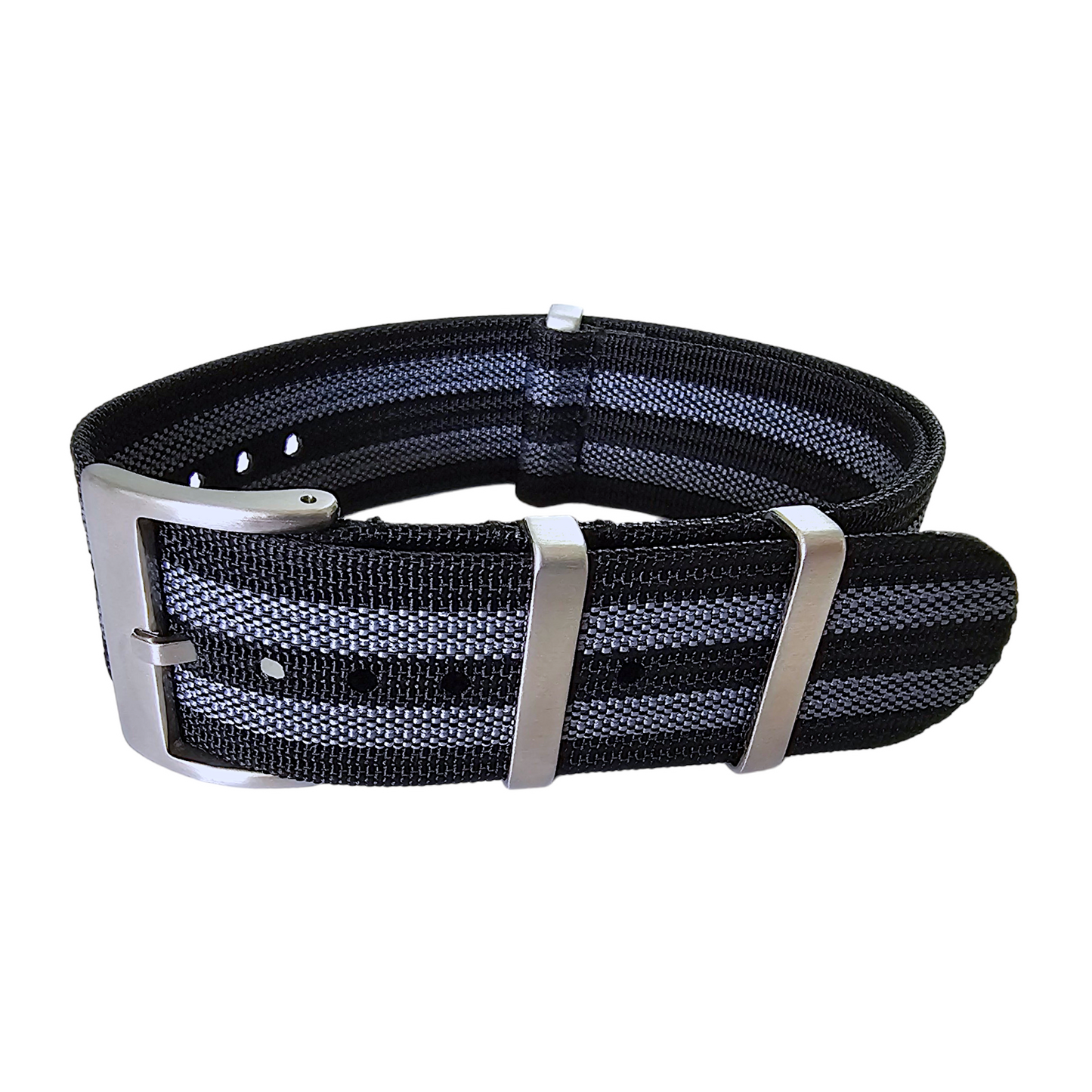 Ribbed Nylon NATO Watch Strap 1.4mm Thick 20mm 22mm