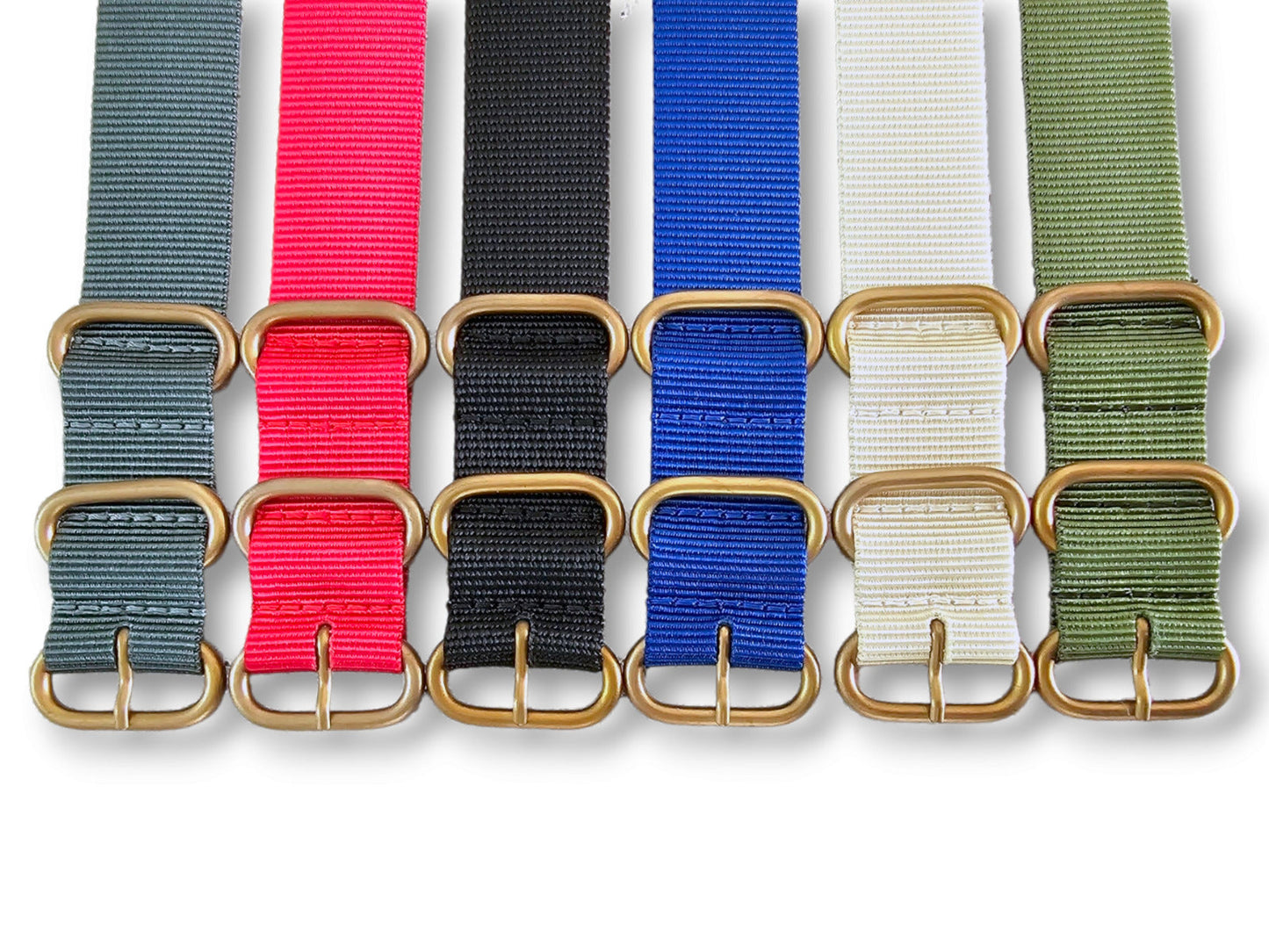 NATO Zulu G10 Nylon Watch Strap Bronze PVD Buckle 20mm 22mm