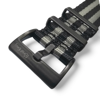 Nylon 1.4mm Thick Military Watch Strap Black Buckle James Bond 007 20mm 22mm