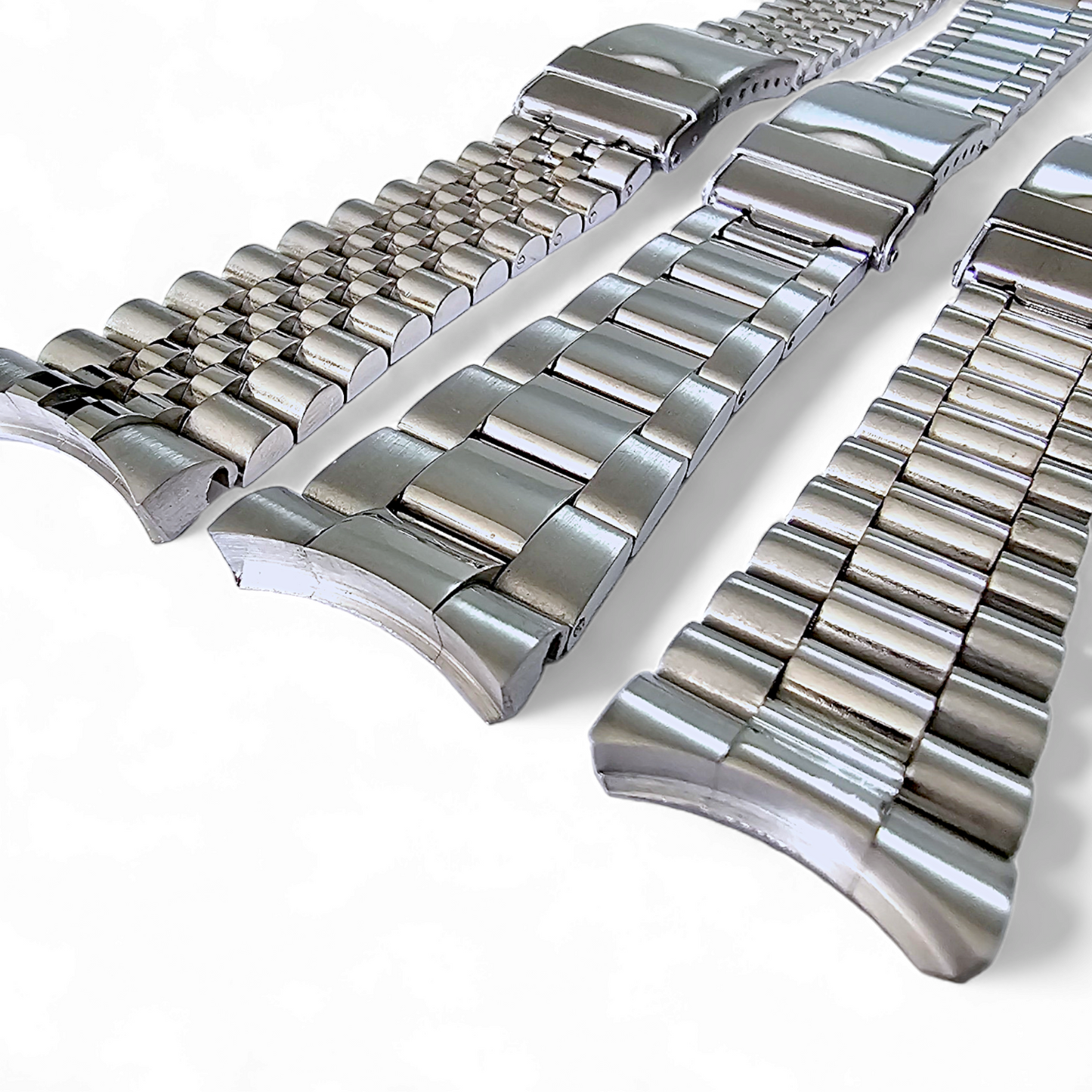 Solid Curved End 316L Stainless Steel Watch Bracelet 20mm