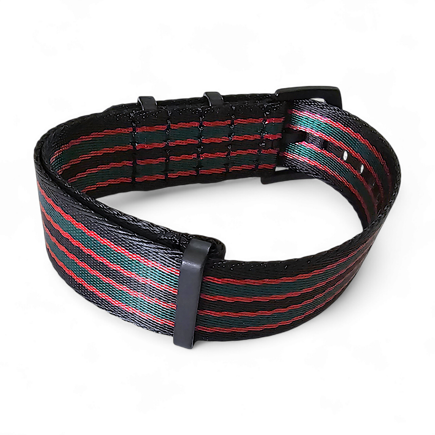 Black Buckle Nylon NATO Strap James Bond 20mm 22mm