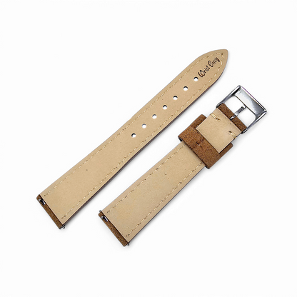 Italian Suede Watch Strap 20mm 22mm Light Brown