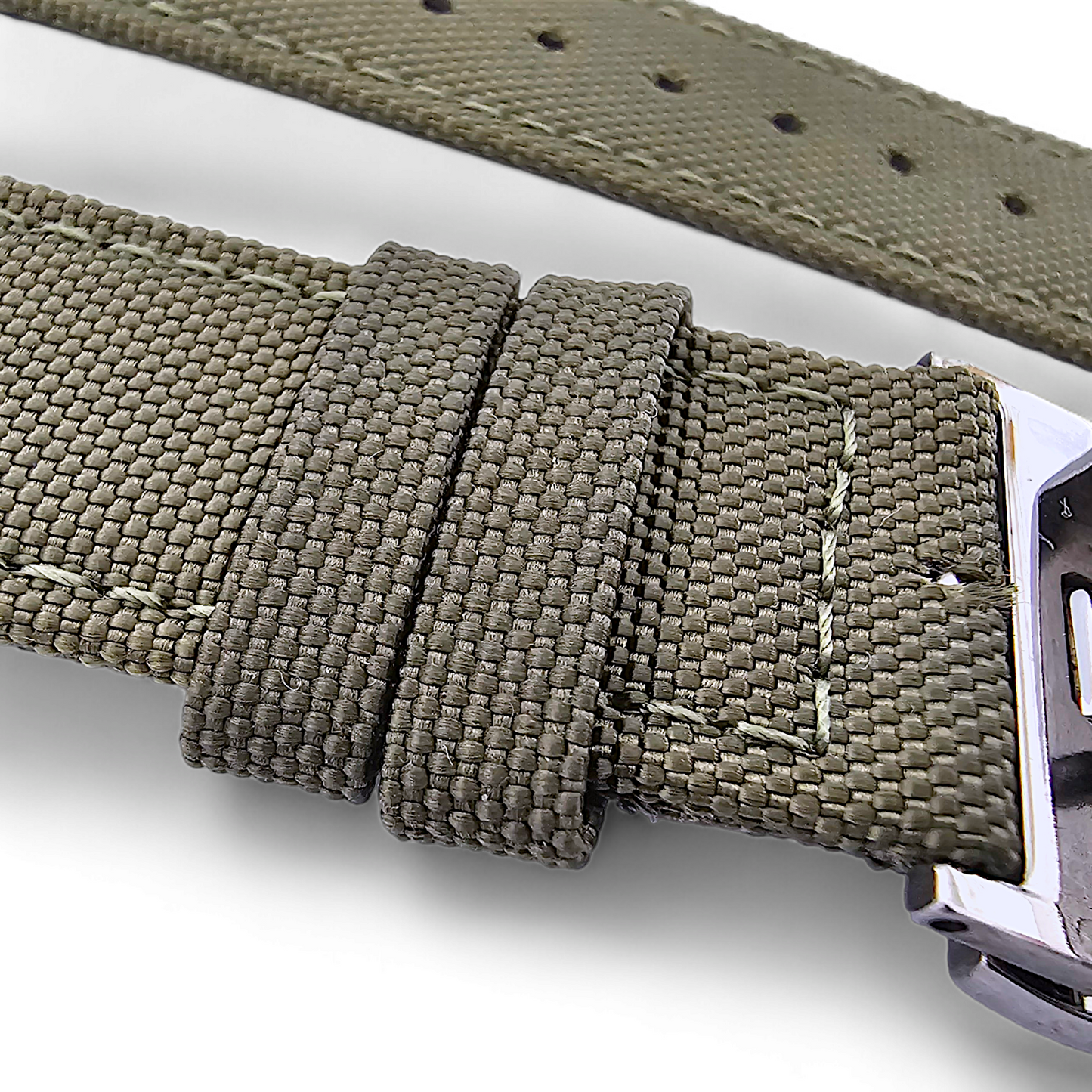 Canvas Deployment Clasp Watch Strap Band Sailcloth 20mm 22mm