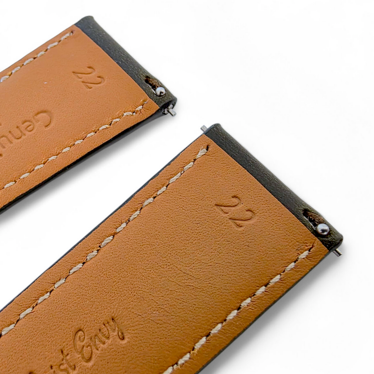 Genuine Horween Chromexcel Full Grain Leather Watch Strap 20mm 22mm Olive Green