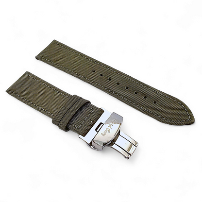 Canvas Deployment Clasp Watch Strap Band Sailcloth 20mm 22mm