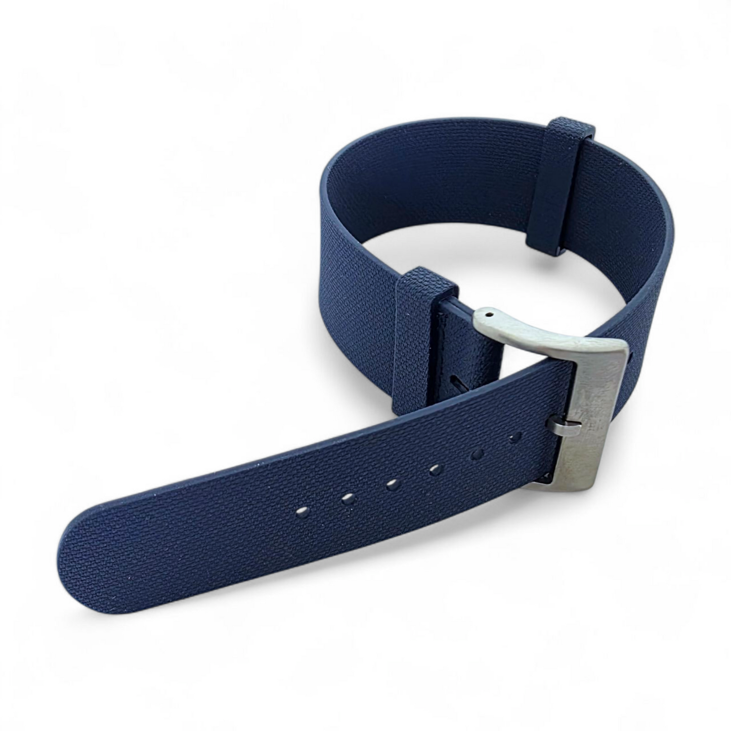 FKM Rubber One Piece Watch Strap Band 1.4mm 20mm 22mm Blue