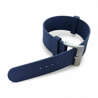 FKM Rubber One Piece Watch Strap Band 1.4mm 20mm 22mm Blue