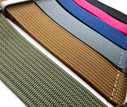 Ribbed Nylon NATO Watch Strap 1.4mm Thick 20mm 22mm