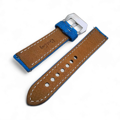 Distressed Thick Canvas Watch Strap Band Military Sailcloth Mens Blue 20mm 22mm