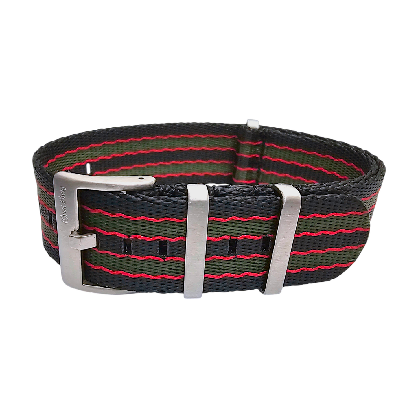 Nylon 1.4mm Thick Military Watch Strap James Bond 007 Black Red Green 20mm 22mm