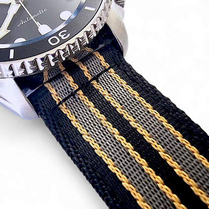 Two Piece Nylon NATO Canvas Watch Strap Band Army Military Bond 20mm 22mm Mens