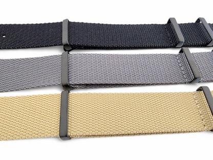 Arbor Hemp Black Buckle Military Watch Strap 20mm 22mm Desert Sand