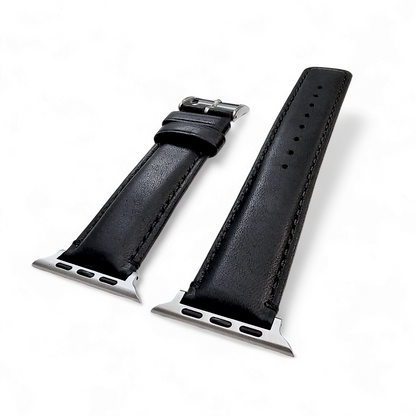 Horween Leather Watch Strap For Apple IWatch Black