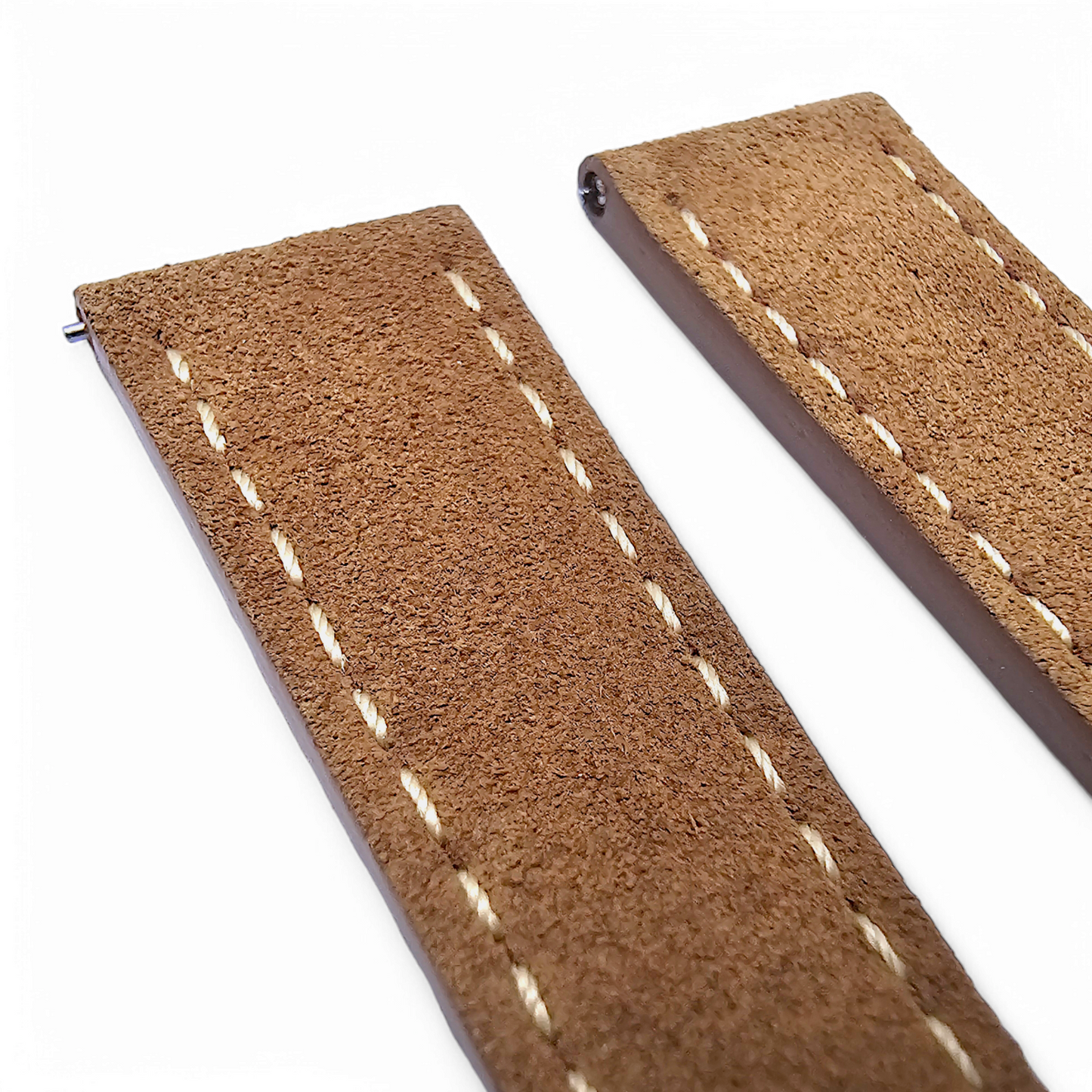 Italian Suede Watch Strap 20mm 22mm Light Brown