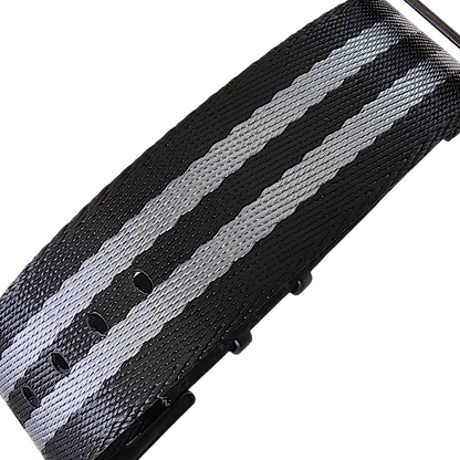 Black Buckle Nylon NATO Strap James Bond 20mm 22mm