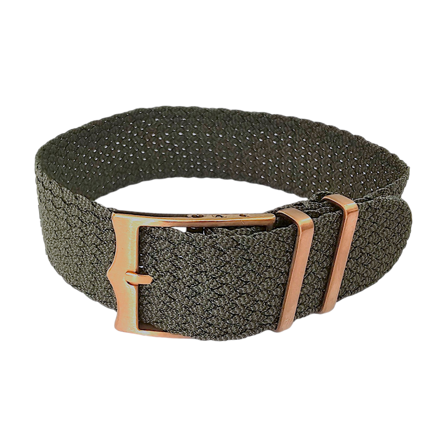 Bronze Buckle Perlon NATO Watch Strap Nylon 20mm 22mm