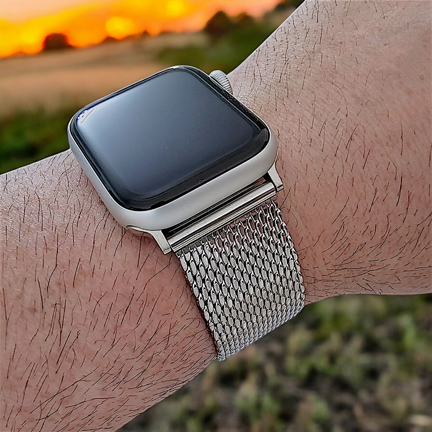 Shark Mesh 2.6mm Thick 316L Stainless Steel Bracelet For Apple Iwatch