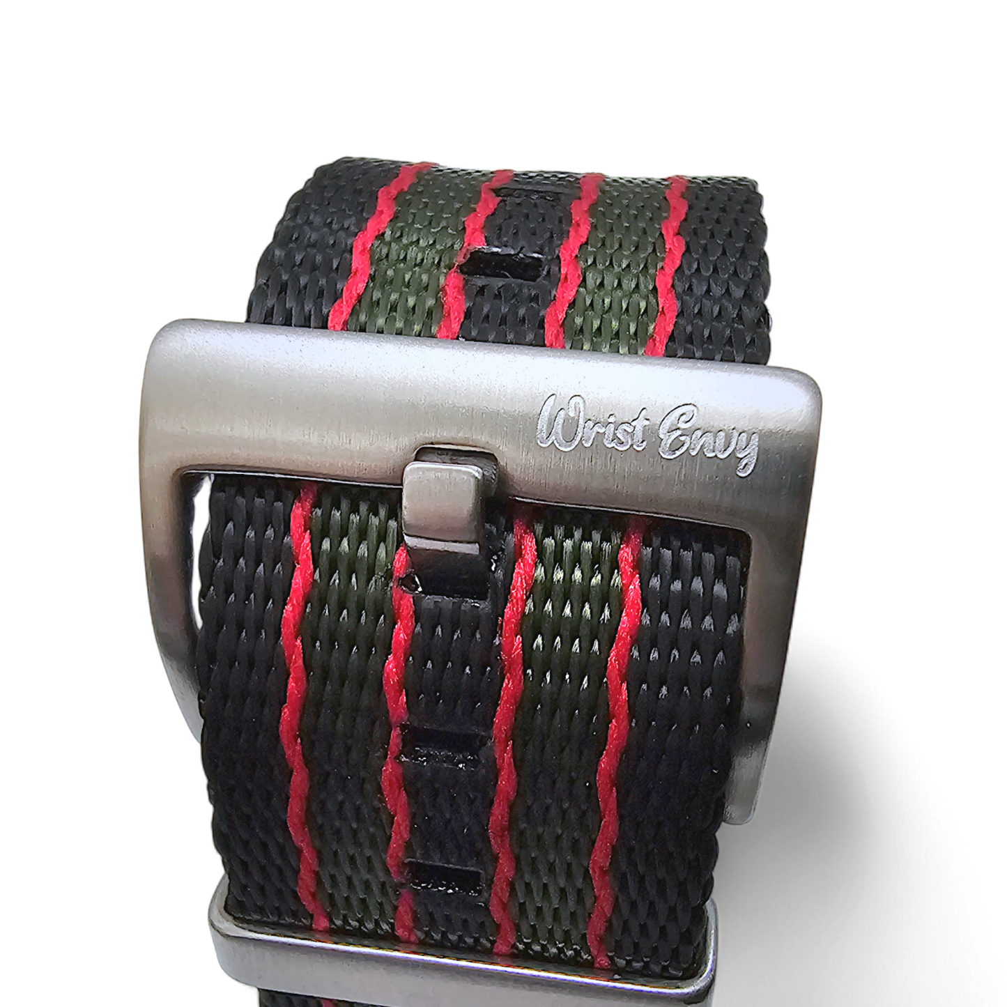 Nylon 1.4mm Thick Military Watch Strap James Bond 007 Black Red Green 20mm 22mm