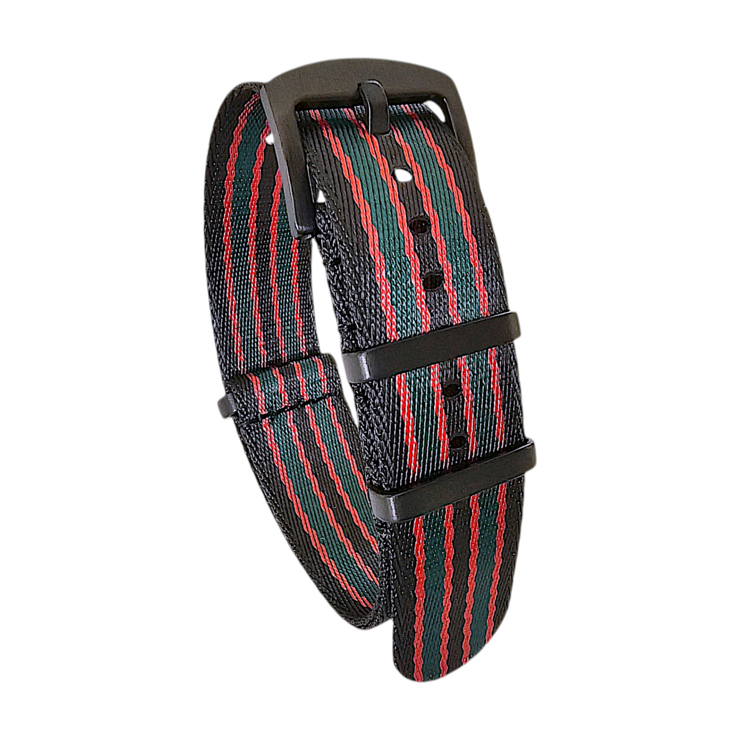 Black Buckle Nylon NATO Strap James Bond 20mm 22mm