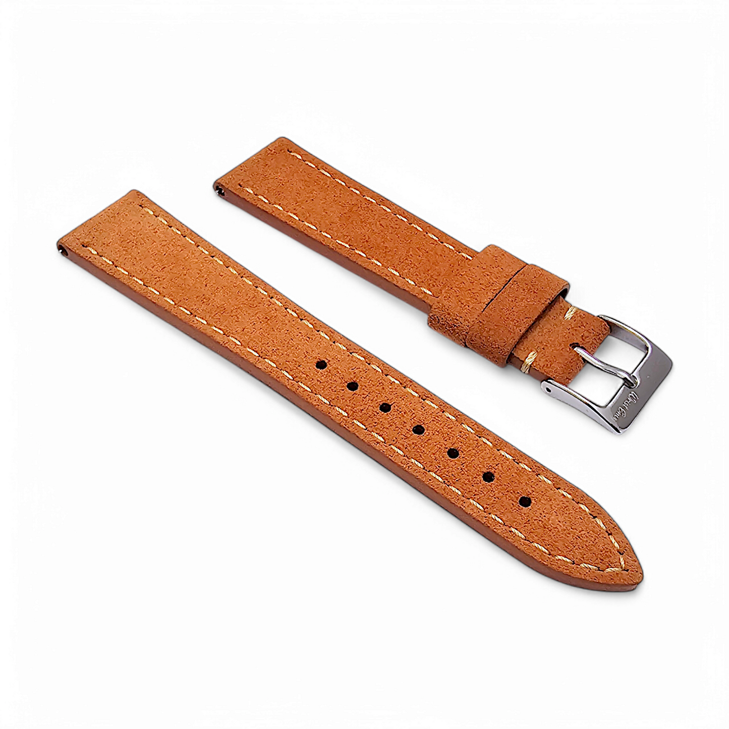 Italian Suede Watch Strap 20mm 22mm Terracotta Orange