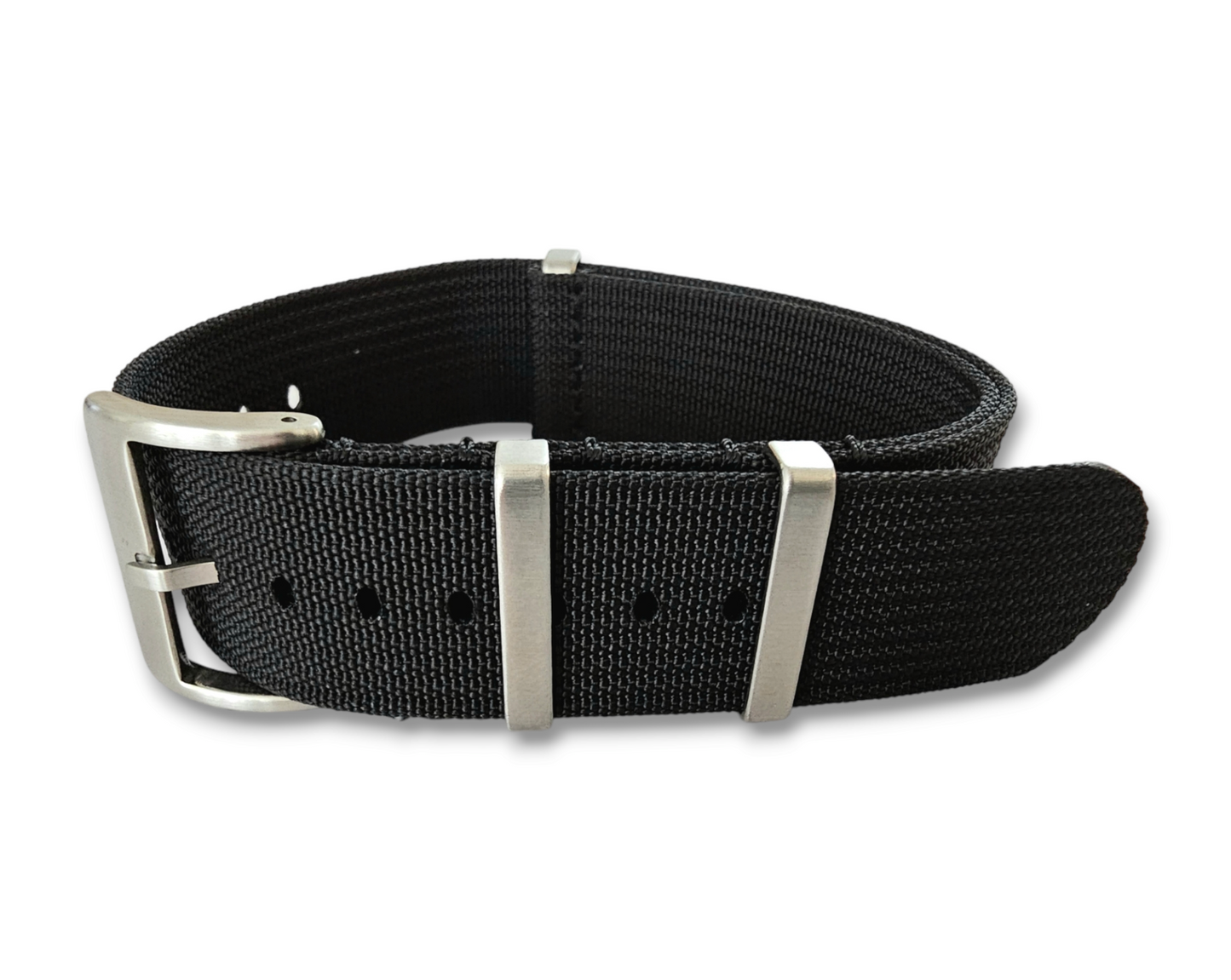 Ribbed Nylon NATO Watch Strap 1.4mm Thick 20mm 22mm