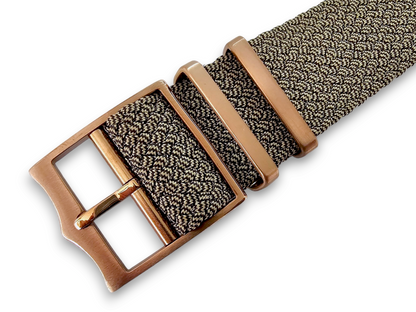 Bronze Buckle Perlon NATO Watch Strap Nylon 20mm 22mm