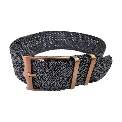 Bronze Buckle Perlon NATO Watch Strap Nylon 20mm 22mm