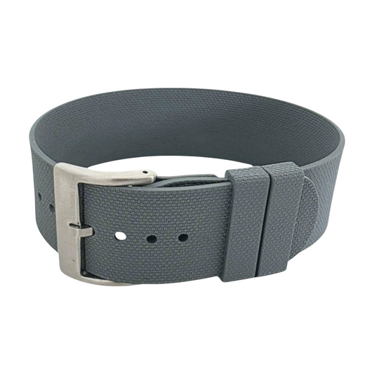FKM Rubber One Piece Watch Strap Band 1.4mm 20mm 22mm Grey