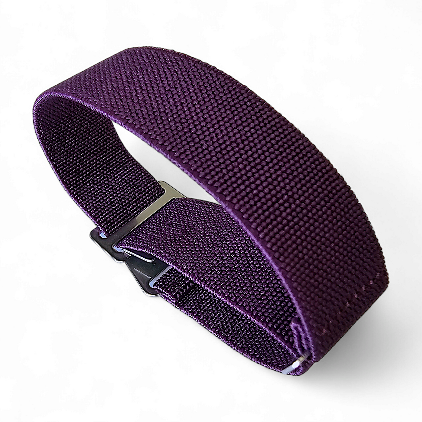 Marine Nationale Watch Strap Elastic Nylon Parachute 18mm 20mm 22mm Purple