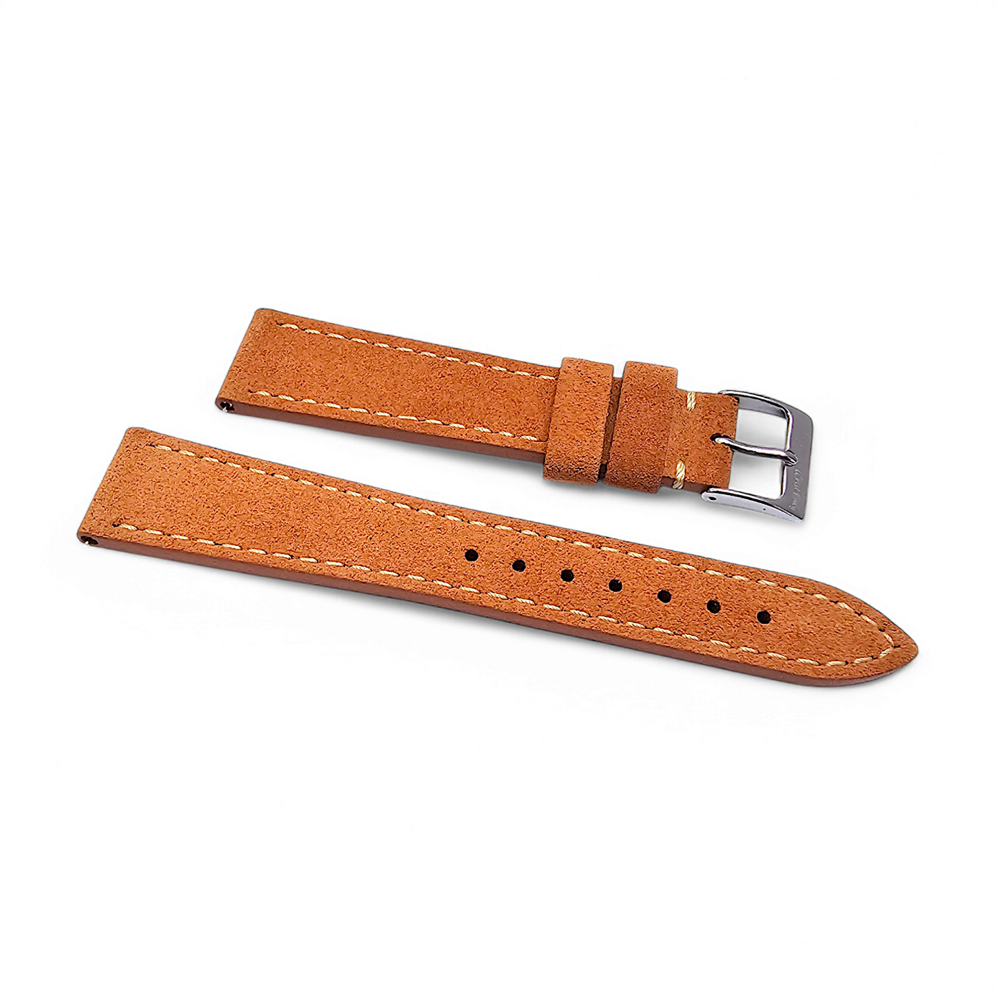 Italian Suede Watch Strap 20mm 22mm Terracotta Orange