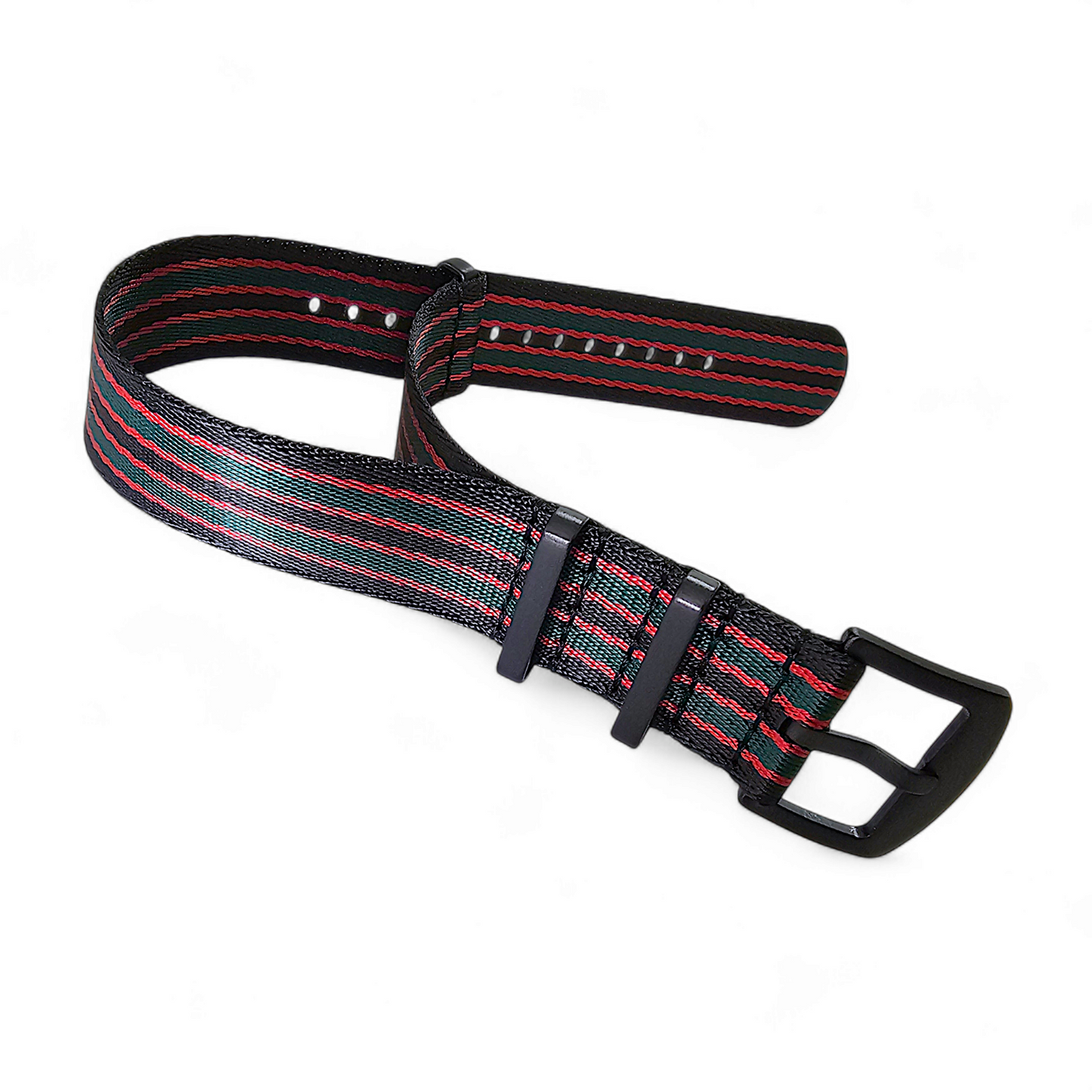 Black Buckle Nylon NATO Strap James Bond 20mm 22mm