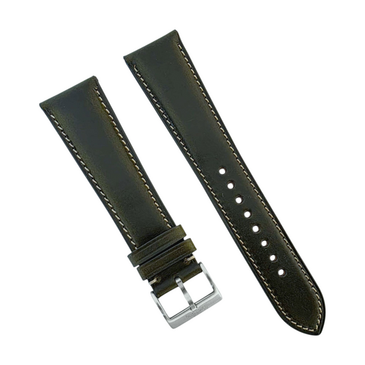 Genuine Horween Chromexcel Full Grain Leather Watch Strap 20mm 22mm Olive Green