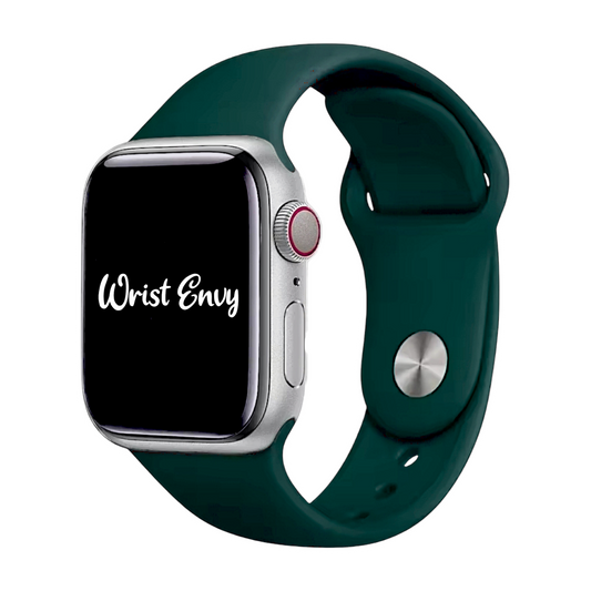 Soft Silicone Watch Strap For Apple Smart Watch Sacramento Green