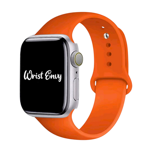 Soft Silicone Watch Strap For Apple Smart Watch Orange