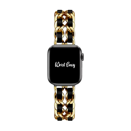 Twisted Lace Metal Bracelet for Apple Watch Gold Black