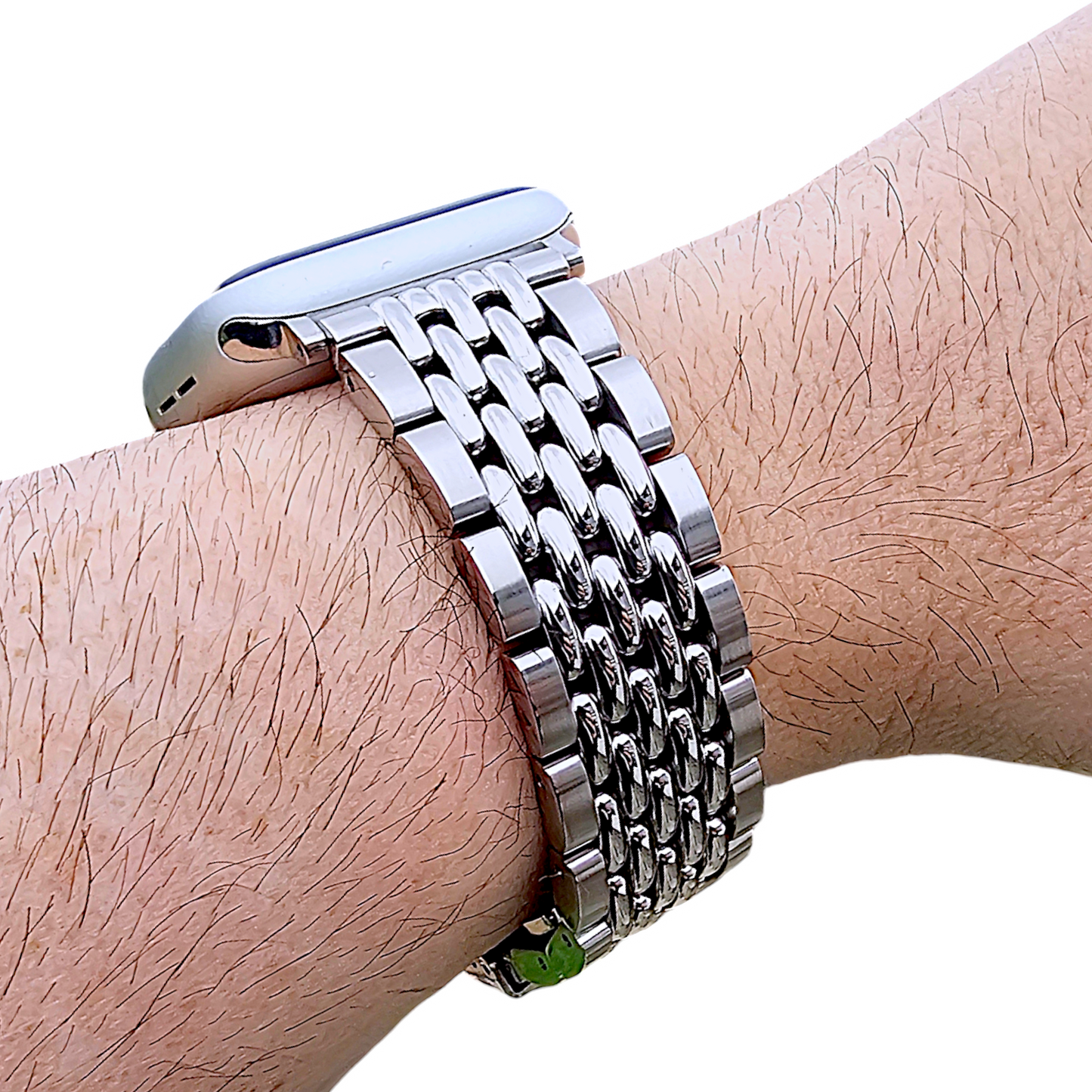 Luxury Beads of Rice 316L Stainless Steel Bracelet For Apple Watch