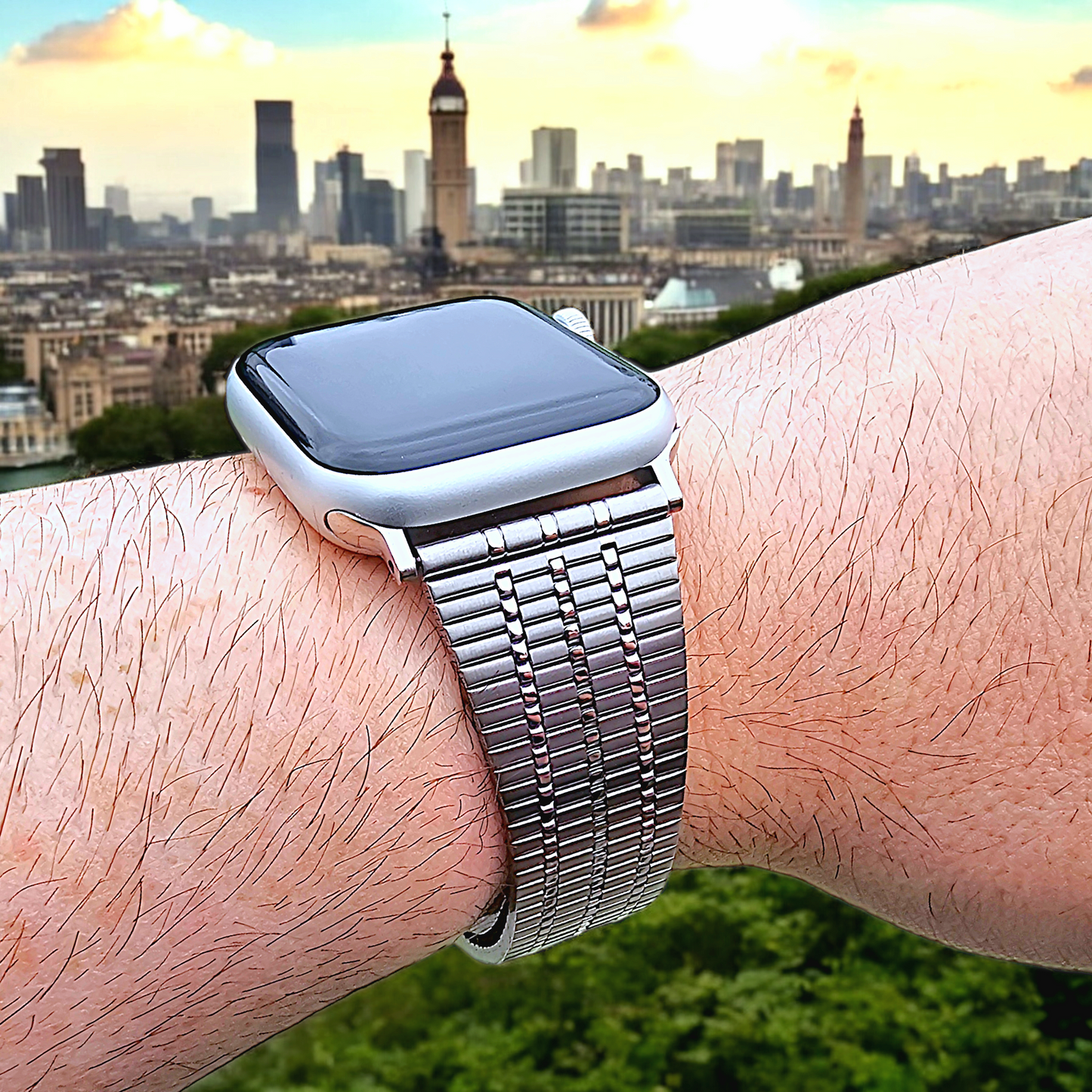 Retro Vibes Mesh 316L Steel Bracelet For Apple Watch