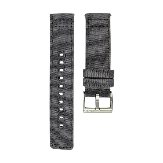 Premium Canvas Sailcloth Watch Strap Quick Release 20mm 22mm Slate Grey