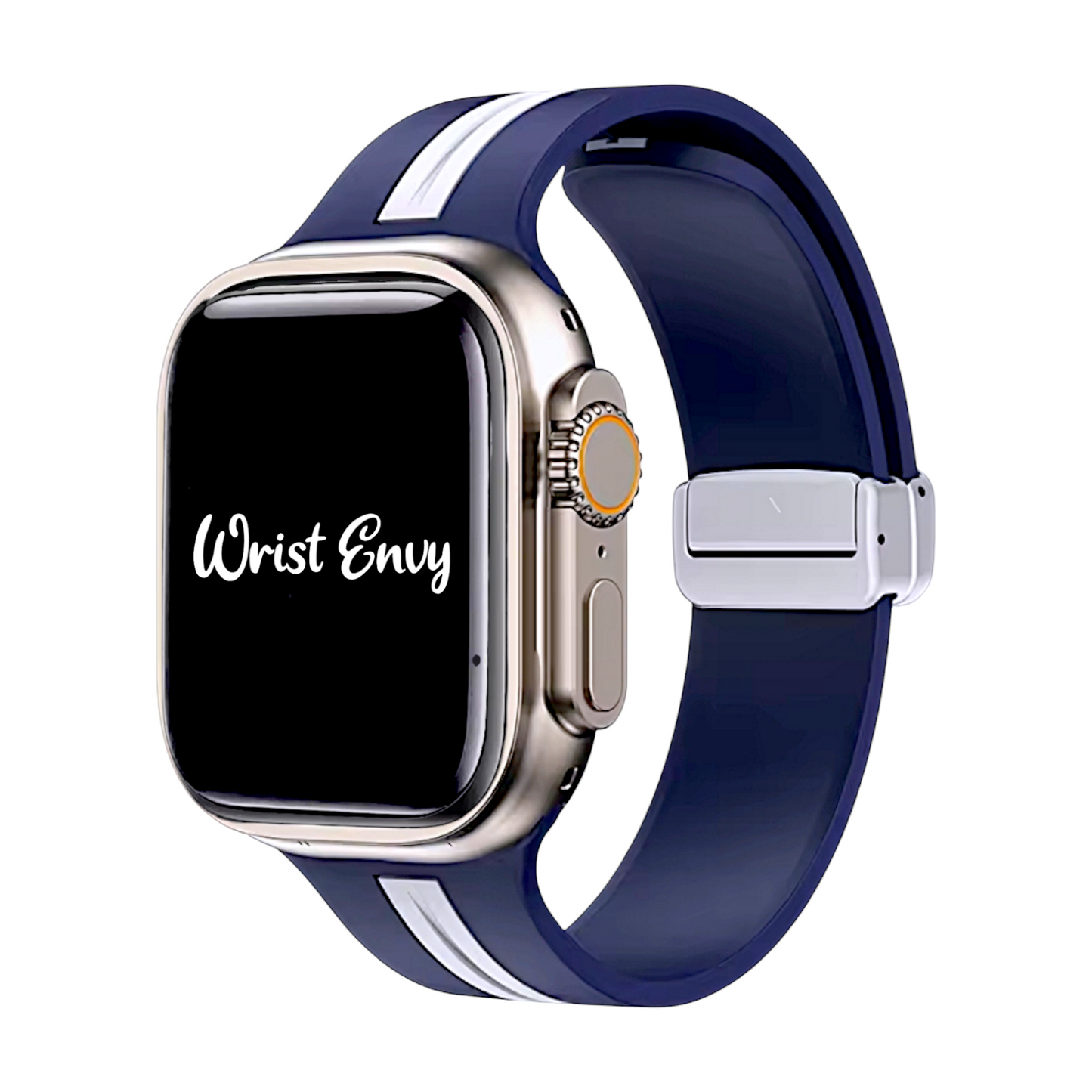 Rubber Watch Strap For Apple Watch Navy Blue