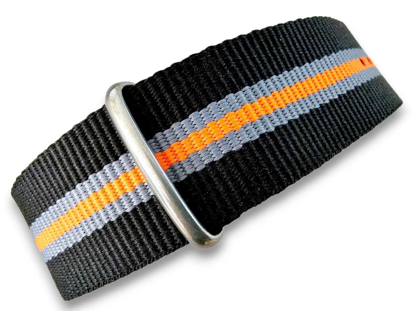 Nylon NATO Watch Strap Band Black Orange Grey 18mm 20mm 22mm