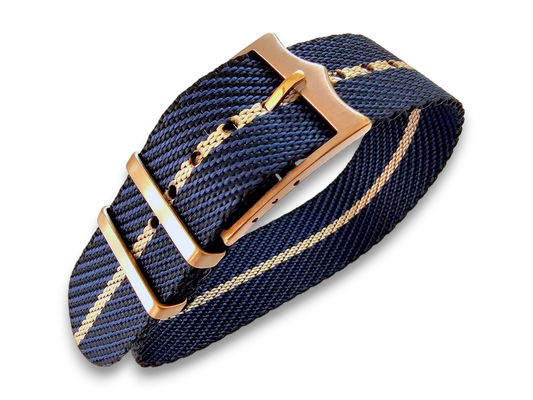 High Quality NATO Watch Strap Band Bronze Buckle Nylon Mens Military 20mm 22mm