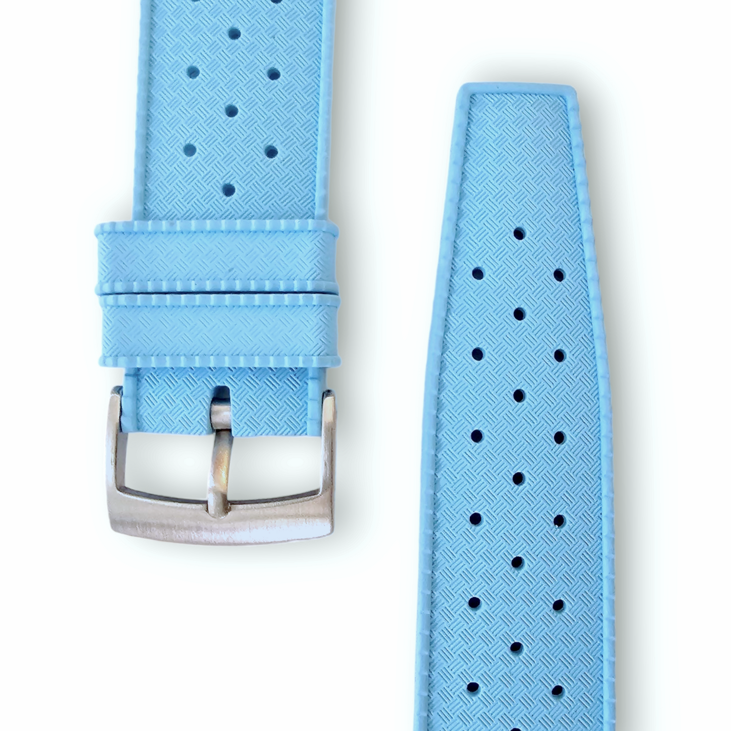 FKM Rubber Tropical Divers High Quality Watch Strap Band 18mm 20mm 22mm Tiffany Blue