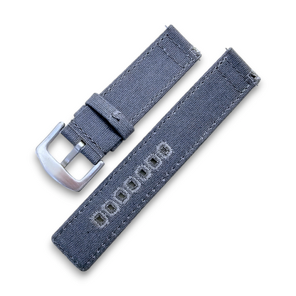 Premium Canvas Sailcloth Watch Strap Band Field Mens Quick Release 20mm 22mm UK