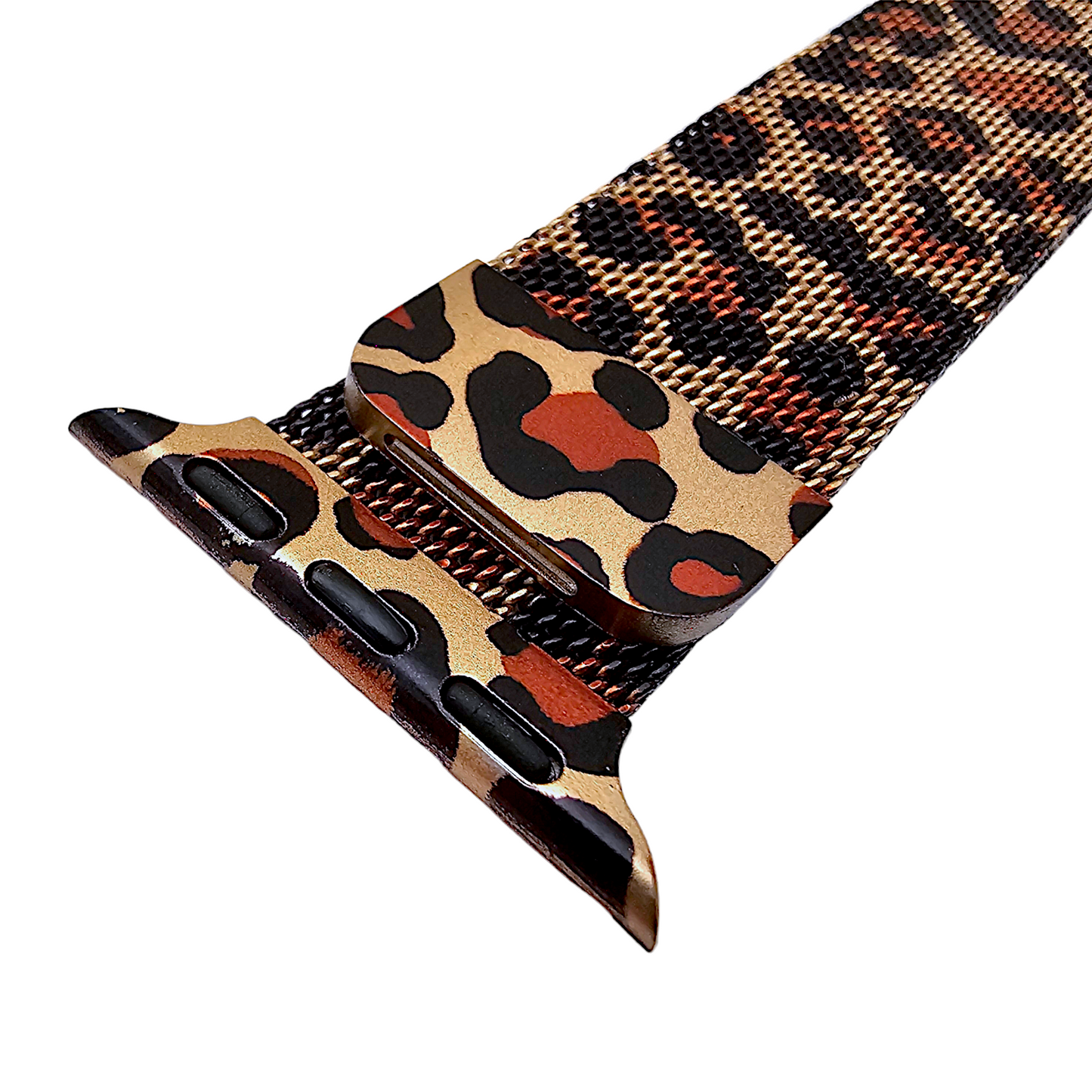 Milanese Mesh Steel Bracelet for Apple Watch Leopard Print