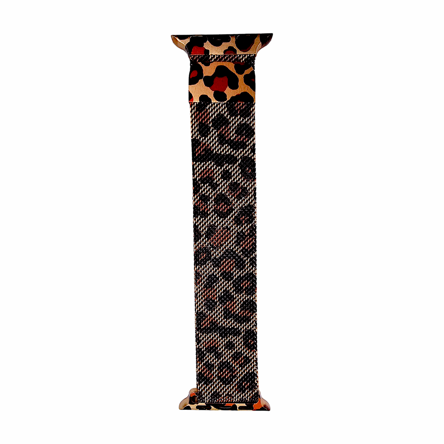 Milanese Mesh Steel Bracelet for Apple Watch Leopard Print