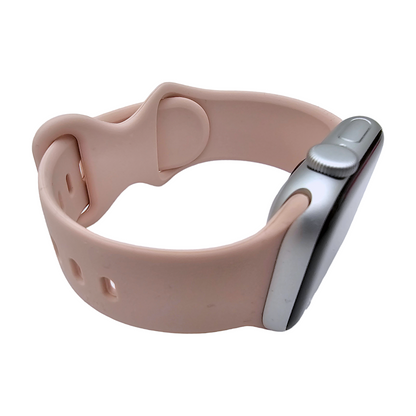 Soft Silicone Watch Strap For Apple Watch Dusty Pink