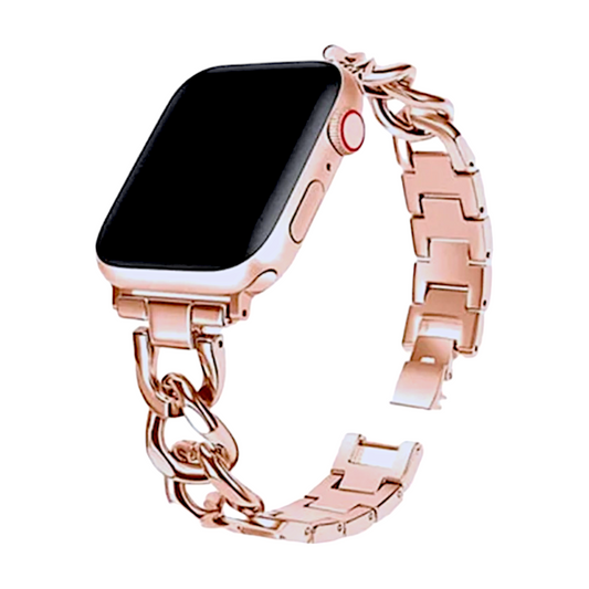 Rose Gold Chain Link bracelet for Apple Watch Strap Band Silver