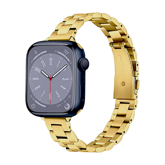 Classic Gold slim oyster bracelet for Apple Watch Strap Band