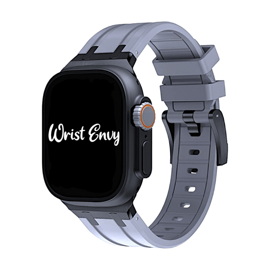 Premium FKM Rubber Watch Strap For Apple Watch Grey