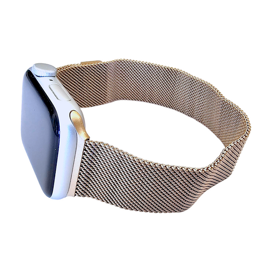 Milanese stainless steel bracelet for Apple Watch Strap Band Champagne Gold